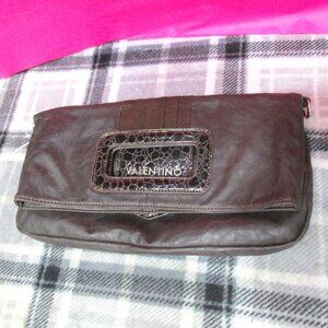 P227-Valentino By Serendipity Fold Over Croc and Leather Clutch